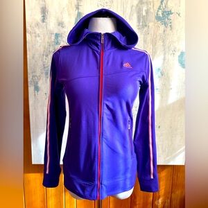 Adidas Golf Women’s Sz Small Retro ZipUp Jacket Hoodie Sweatshirt Purple…